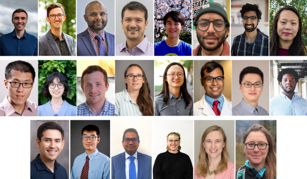 A collage of headshots of new faculty